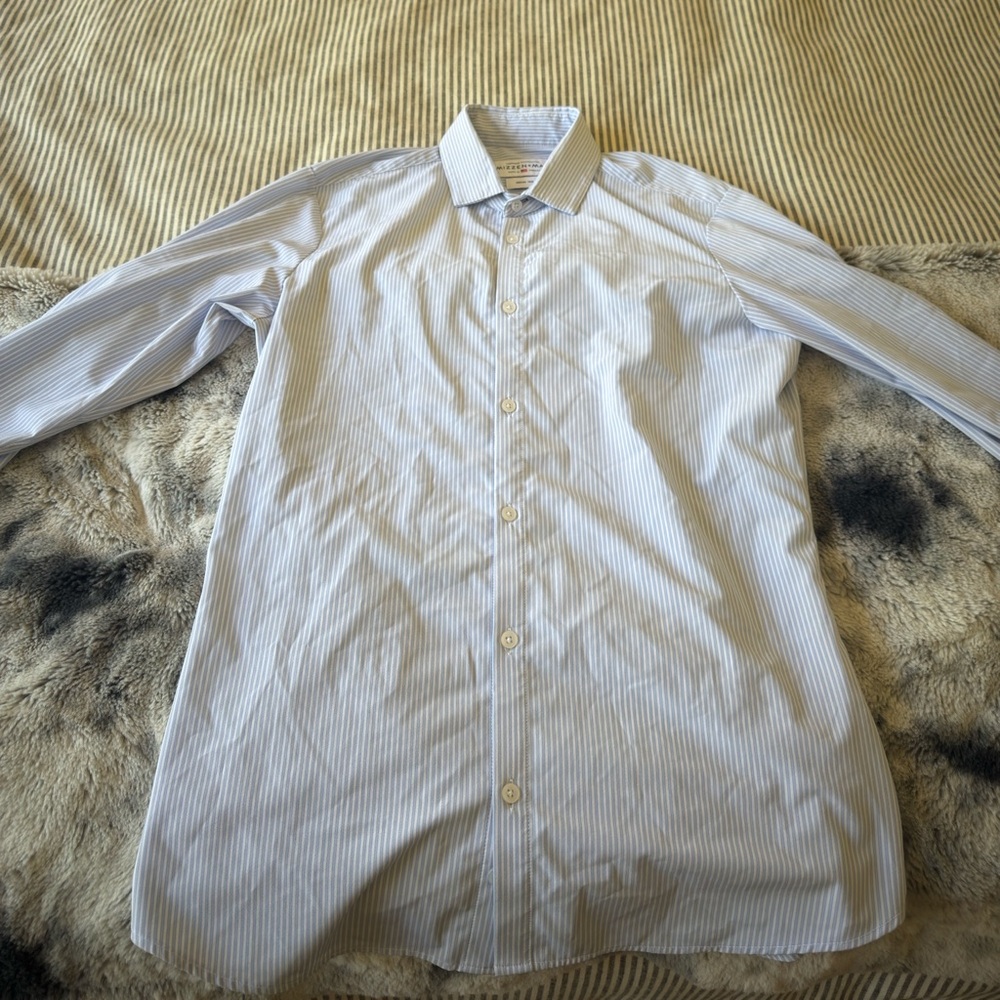 Mizzen+Main Blue Dress Shirt